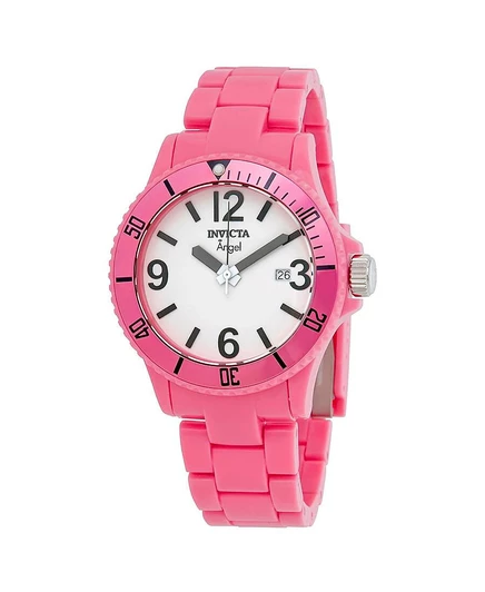 Женские кварцевые часы Invicta 1209 Angel с кварцевым циферблатом розового цвета