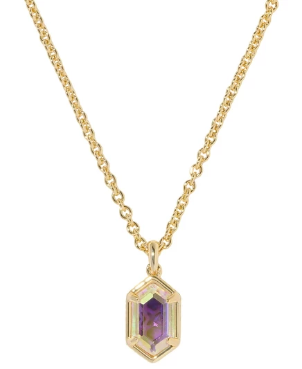 Колье Kendra Scott Hallie 18″ позолоченное, фиолетовое