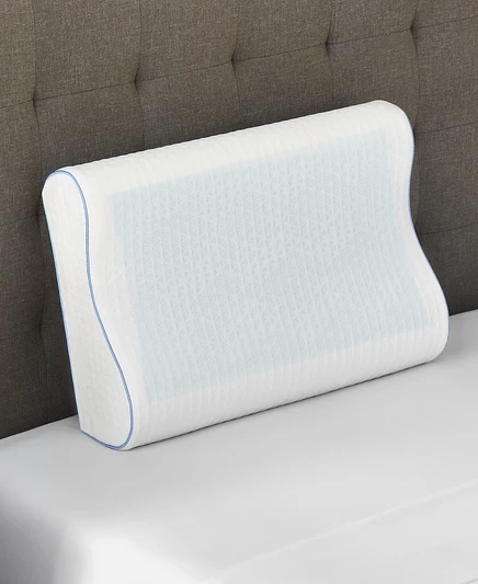 Подушка ProSleep Contour мемори с гелевым слоем, белая