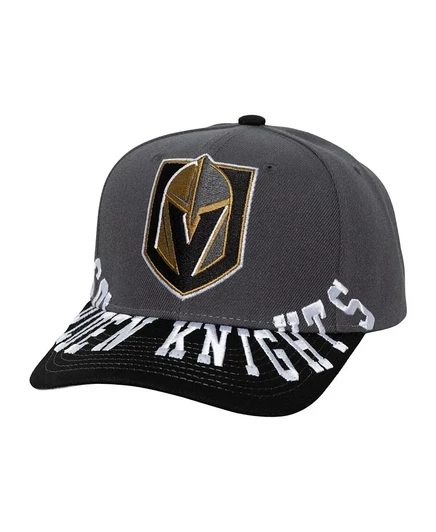 Мужская кепка Mitchell & Ness Vegas Golden Knights Pro Crown, серо-черная