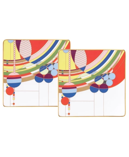Набор 2 квадратных тарелок Noritake March Balloons, разноцветные