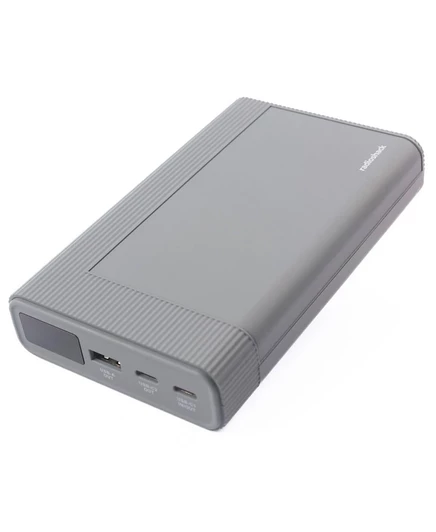 Портативное зарядное устройство RadioShack Power Bank емкостью 20 000 мАч, 74 Ватт-часа с цифровым дисплеем и быстрой зарядкой через USB A и 2 USB C 2309275 без цвета