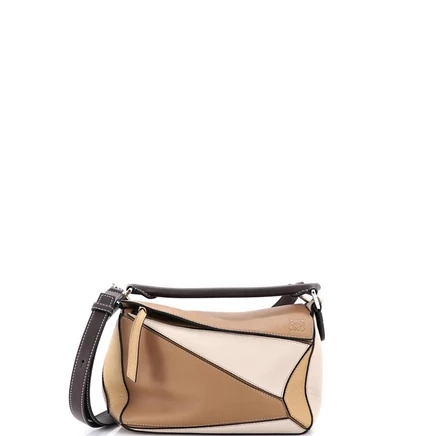 Женская сумка Pre-Owned Loewe Small Puzzle кожаная, коричневая