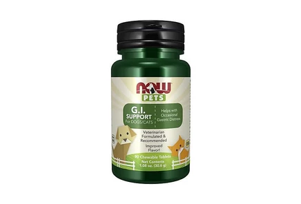 NOW Foods для поддержки желудочно-кишечного тракта домашних животных (пробиотик), 90 пастилок без цвета