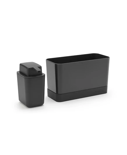 Набор для раковины Brabantia: органайзер и дозатор, серый
