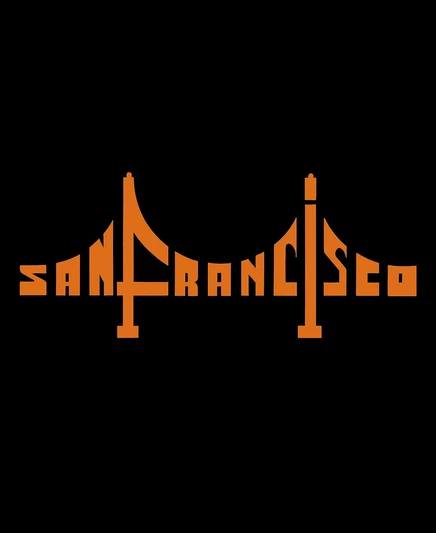 Мужской лонгслив LA Pop Art San Francisco с принтом, черный