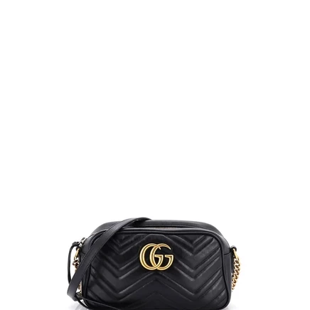 Женская сумка Gucci Small GG Marmont мателассе, черная