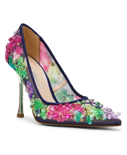 Женские туфли-лодочки из сетчатого материала Netta Betsey Johnson, синие