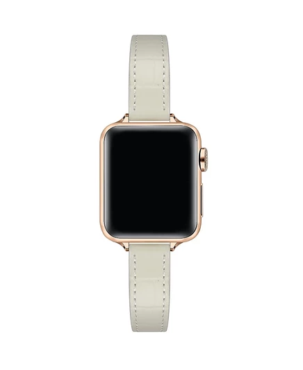 Ремешок для Apple Watch Posh Tech Carmen кожа под крокодил, кремовый