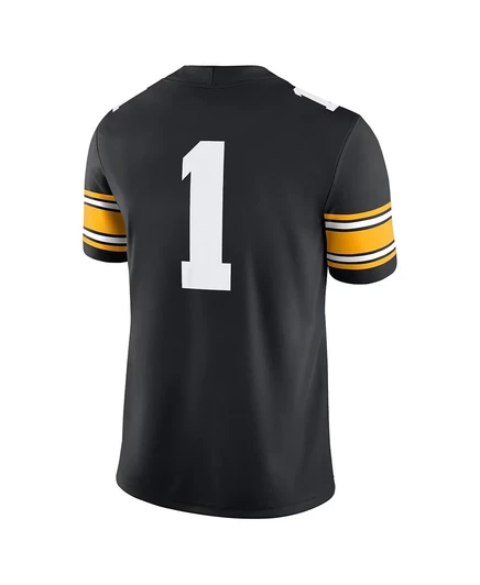 Мужская футболка Nike 1 Black Iowa Hawkeyes Game Jersey черного цвета black