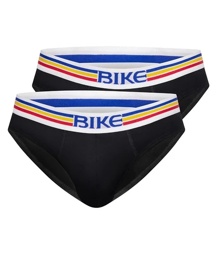 Мужская спортивная футболка из стрейч-хлопка BIKE Athletic 2-PK черного цвета