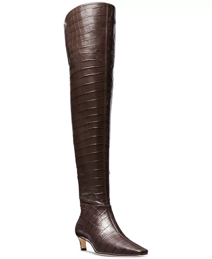 Женские сапоги выше колена MICHAEL с тиснением Cosmo Croco от MICHAEL chocolate