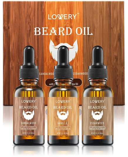 Мужской набор масел для бороды Lovery, 3×30 мл