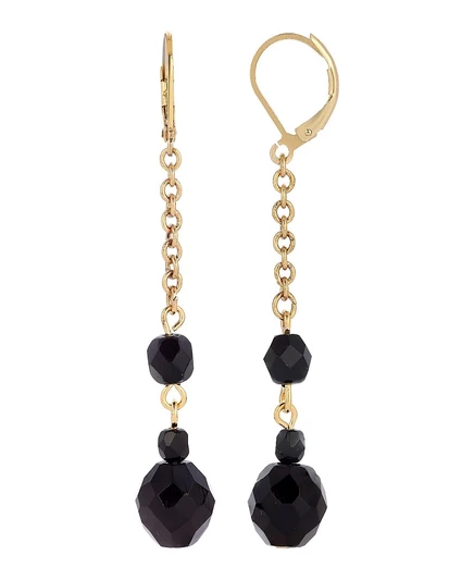 Серьги 2028 Beaded Linear, черные