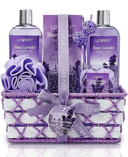 Подарочный набор для расслабляющего ухода за телом Lovery Honey Lavender, 13 предметов, без цвета