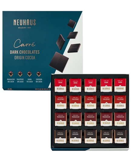 Набор темного шоколада Neuhaus Carré Origin 200 г (40 шт.)