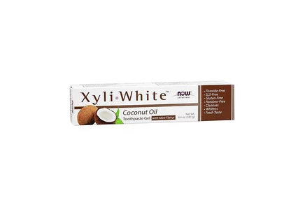 Гель-зубная паста NOW Foods с кокосовым маслом XyliWhite, 6,4 унции, без цвета
