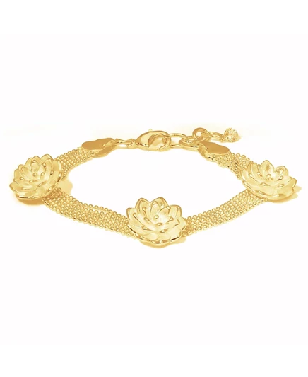Браслет Macy's Triple Rose 18K позолота, золотистый