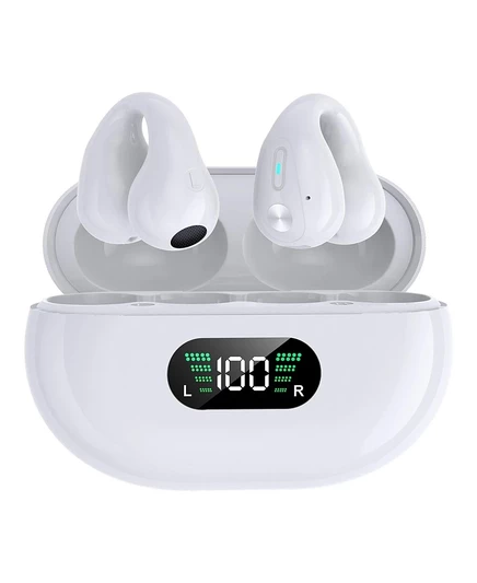 Наушники-вкладыши с клипсой / открытыми ушными вкладышами-Удобные, Bluetooth 5.3, 350 мАч / время воспроизведения 18 часов, белого цвета