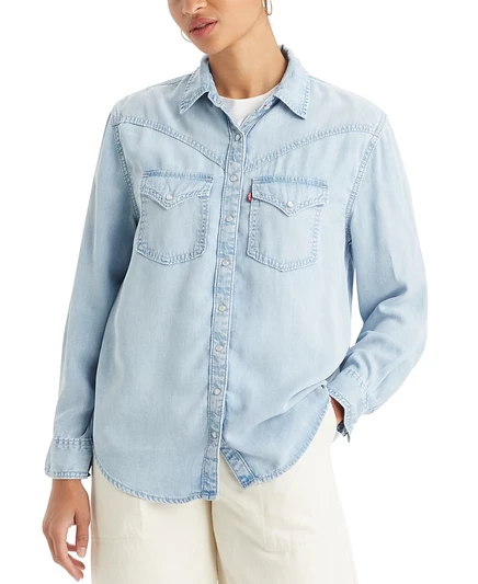 Женская рубашка Levi's Sawyer Western, синяя