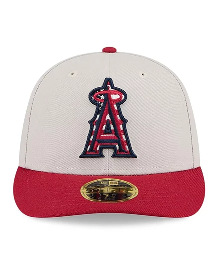 Мужская красная кепка New Era Los Angeles Angels, с низким профилем