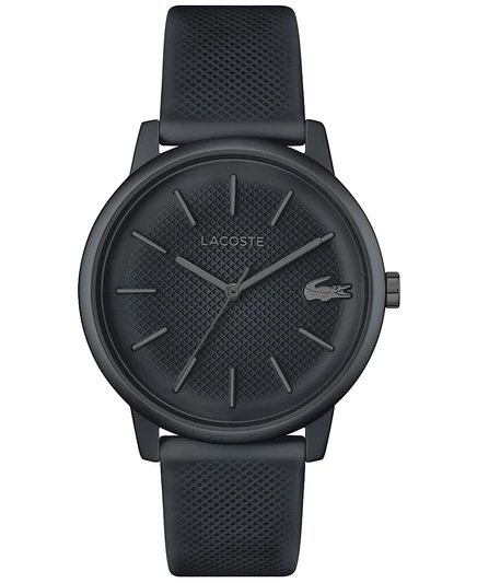 Мужские часы LACOSTE L 12.12 Move на темно-сером силиконовом ремешке 42 мм black