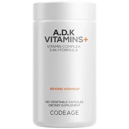 БАД Codeage ADK A/D3/K1/K2, 180 капсул, белая