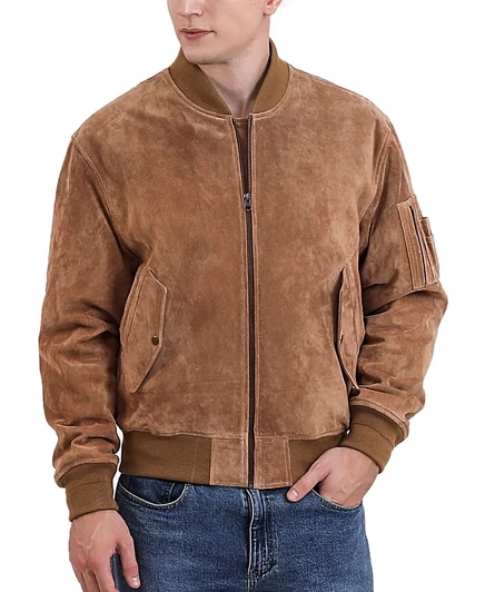 Мужская куртка-бомбер Landing Leathers MA-1, бежевая