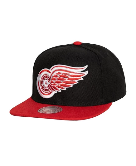 Мужская кепка-бейсболка Mitchell & Ness Black Detroit Red Wings Core Team Ground 2.0 черного цвета