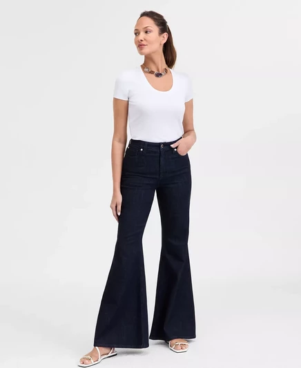  Женские супер-расклешенные джинсы эксклюзивно от Macy's dk indigo