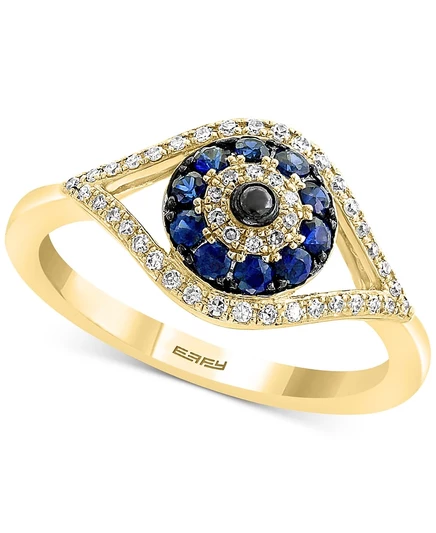 Кольцо EFFY Evil Eye с сапфирами и бриллиантами, 14k золото