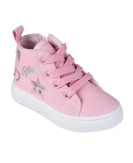  Кроссовки для маленьких девочек, расшитые блестками  pink