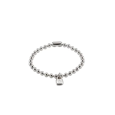 Женский браслет UNOde50 серебро с позолотой 18K, серебристый