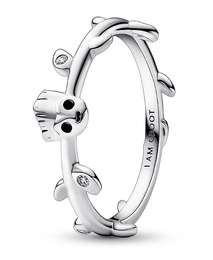 Кольцо Pandora Marvel Groot Leaf из серебра, серебристое