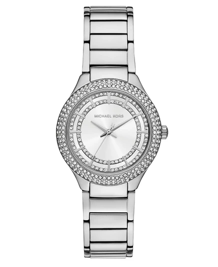 Женские часы Michael Kors Sylvia с тремя стрелками из нержавеющей стали серебристого цвета, 33 мм