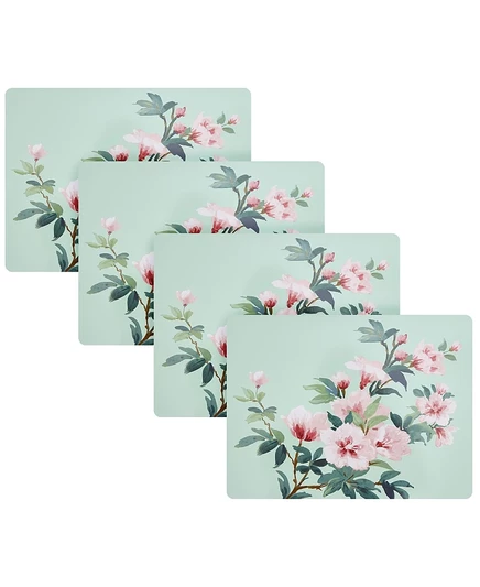 Подставки под посуду Laura Ashley Blossom Branch из корка, набор из 4 шт., 41×30 см, зеленые