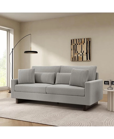 Современный двухместный диван Streamdale Furniture с четырьмя подушками