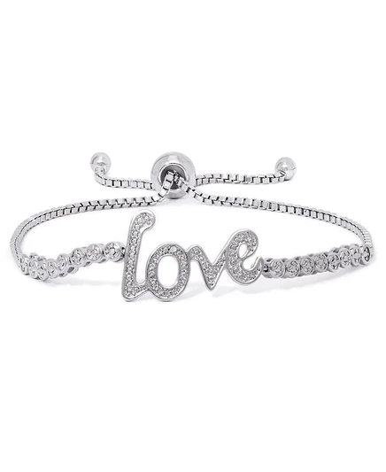Женский браслет Macy's Love с бриллиантом, серебристый