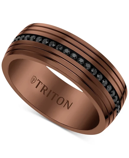 Мужское кольцо Triton с сапфиром 1,17 кт., коричнево-черное