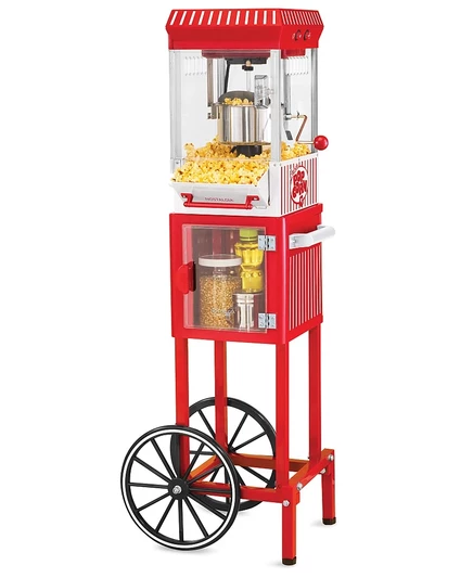 Попкорн-тележка Nostalgia KPM200CART, 45 дюймов, красная