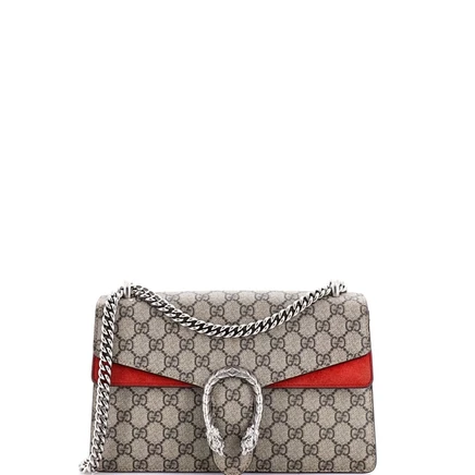 Женская сумка Pre-Owned Gucci Small Dionysus GG, коричневая