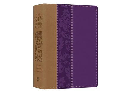 Библия KJV Study Bible, крупный шрифт, Violet Floret