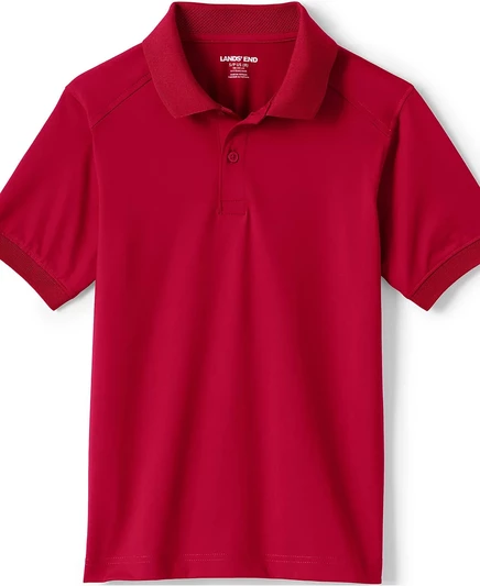 Поло для девочек Lands End Rapid Dry, красное
