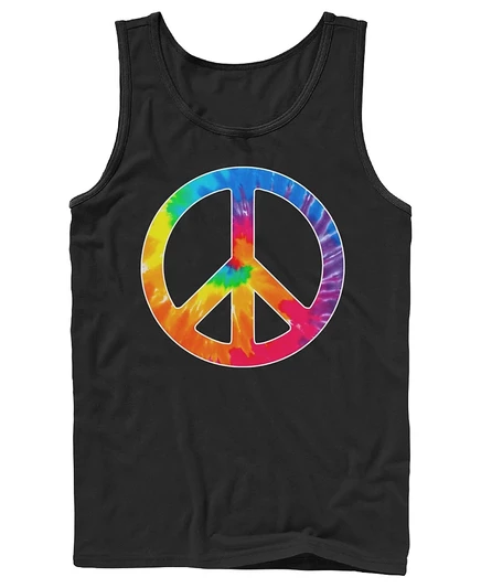 Мужская майка без рукавов Tie Dye Peace от Design By Humans черного цвета