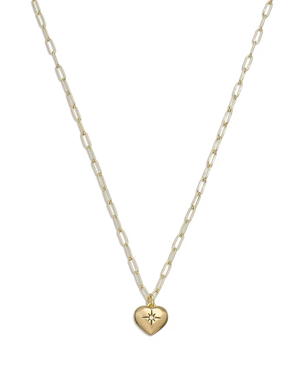 Женское ожерелье Coach Heart с искусств. камнем, золотистое