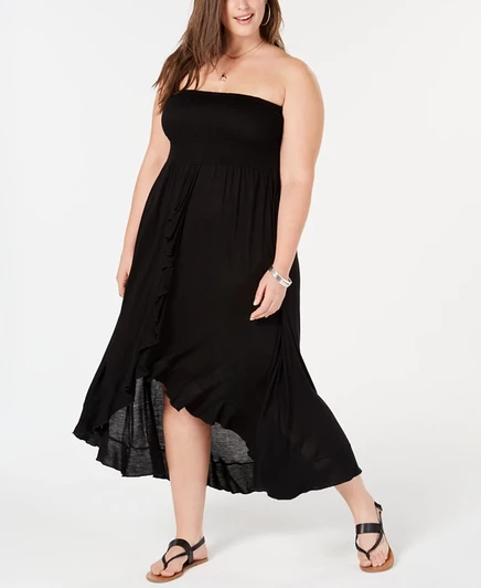Платье-тюбик Raviya Plus Size Cover-Up черного цвета