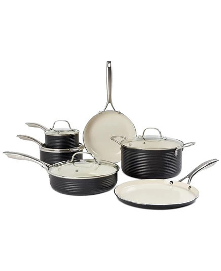 Набор посуды Denmark Tools for Cooks 10 пр., алюминиевый, черный