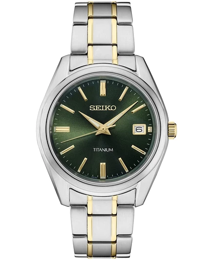 Мужские часы Seiko Essential с двухцветным титановым браслетом 40 мм