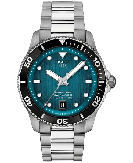 Мужские часы Tissot Seastar 1000 Powermatic 80, 40 мм, сталь