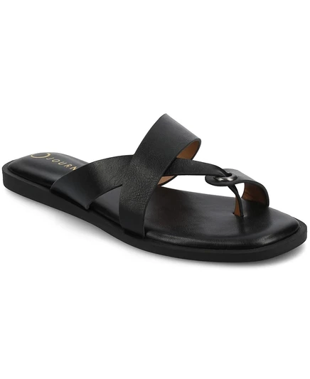 Женские сандалии Journee Collection Prizzie на плоской подошве, черные